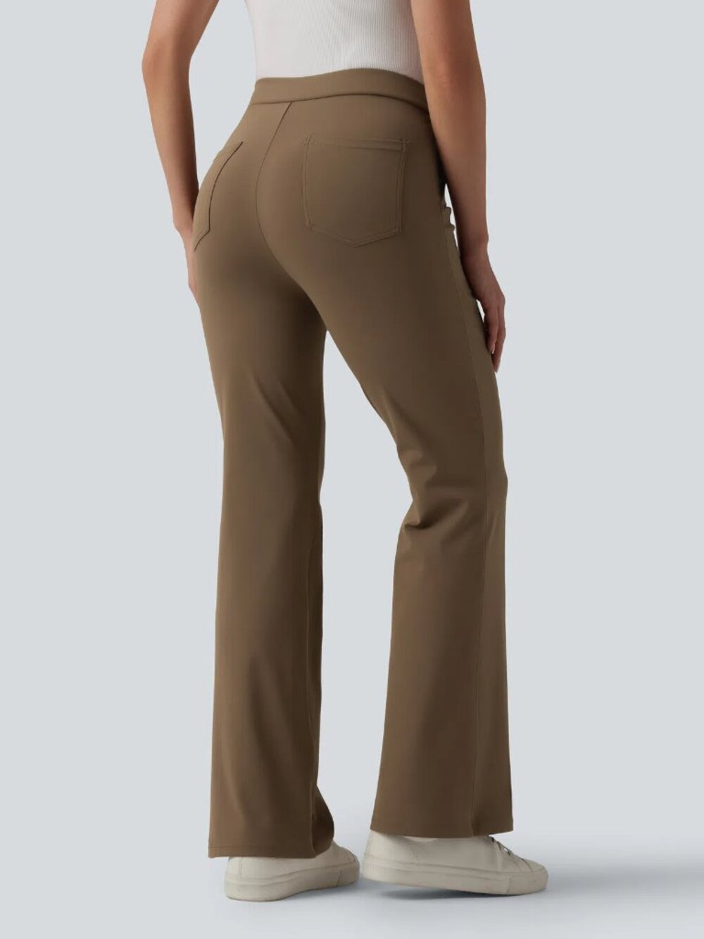 Halara Stretch Asymmetric Mid Rise Work Pants - Picture 2 of 3